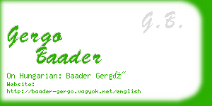 gergo baader business card